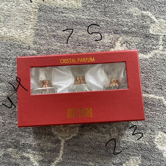 3 pc glass mini perfume empty bottles home decor - Picture 3 of 10